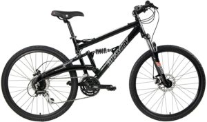 Gravity 2020 FSX 1.0 Dual Full Suspension Mountain Bike with Disc Brakes (Black, 17in)