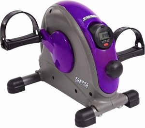 Stamina Mini Exercise Bike with Smooth Pedal System, Purple