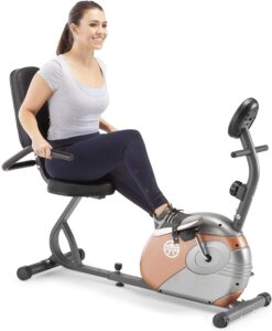 Marcy Recumbent Exercise Bike with Resistance ME-709