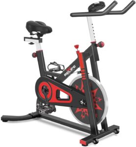 RELIFE REBUILD YOUR LIFE Exercise Bike Indoor Cycling Bike Stationary Bicycle with Resistance Workout Home Gym CardioFitness Machine Upright Bike