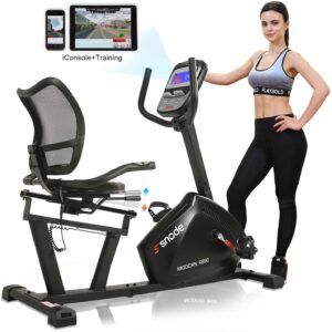 SNODE Electric Magnetic Recumbent Exercise Bike, Indoor Home Training Machine with 16 Levels Resistance  (2019)