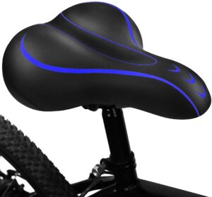 BLUEWIND Bike Seat, Most Comfortable Bicycle Seat Memory Foam Waterproof Bicycle Saddle - Dual Shock Absorbing.
