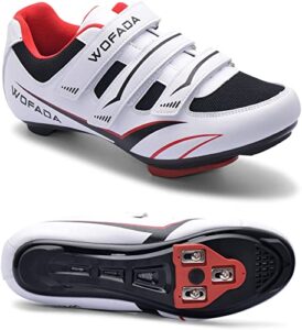 Unisex Cycling Shoes Compatible with Peloton Bike Road Mountain Biking Shoes Men's Peleton Bicycle Indoor Riding Spin Shoes with Look Delta Cleats for Men and Women SPD Clip On Spining